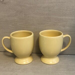 Gail Pittman Hospitality Collection Butter Yellow Coffee Cups Mugs Bundle Lot 2